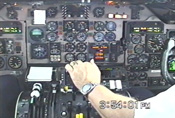 photo of cockpit controls.