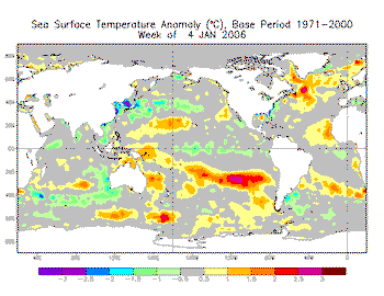 Last week of the month's ENSO condtions Map