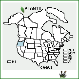 Distribution of Camassia quamash (Pursh) Greene ssp. intermedia Gould. . 