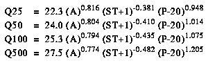 Regression equations for estimating magnitude and frequency of floods in Region4 in New York--continued.