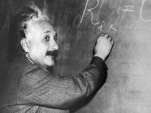 Einstein at Chalkboard