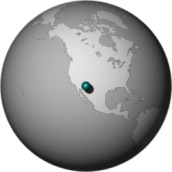 Image of the globe centered at 30 degrees latitude and -110 degrees longitude.