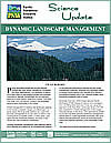 [photo]: Cover of Science Update Newsletter Issue 3 -- Dynamic landscape management.