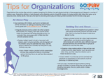 Tips for Organizations handout