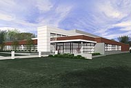 Artist's conception of the Howard T. Ricketts Center at Argonne