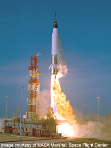 Rocket Blasting Off - copyright © 2006 NASA Marshall Space Flight Center - used with permission