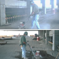 Concrete sander operator lessens hazards with engineering controls