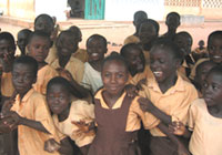 Photo of a group of Ghana school children.