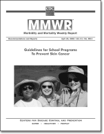 Cover image of MMWR - Guidelines for School Programs to Prevent Skin Cancer