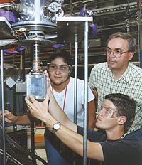 Students learn to perform X-ray scattering research.