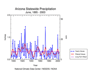 Click here for graphic showing Arizona statewide precipitation, June 1895-2003