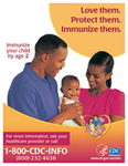 National Infant Immunization Week's National print ad in English.