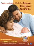 National Infant Immunization Week's National print ad in Spanish.