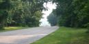 Image along the Colonial Parkway dramatizing the scenic, natural setting of the roadway