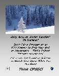 Poster Title: Away Winter #3.  Slogan:  Going Away on Winter Vacation?  On Business?  Don’t Call a Stranger at an 800-Number to Stop Your Mail or Newspapers. That’s Critical Personal Information! Ask a Trusted Friend or Relative to Watch Your House While You Are Gone! Think OPSEC!