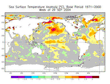 Last week of the month's ENSO condtions Map