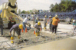 Concrete pavement project.