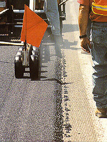 Asphalt pavement construction.