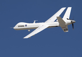 Ikhana unmanned science and technology development aircraft in flight