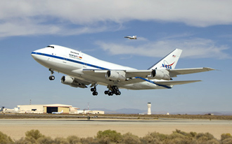 NASA's Stratospheric Observatory for Infrared Astronomy, SOFIA, lifts off from Edwards Air Force Base