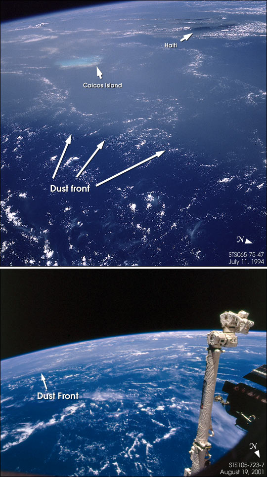 African Dust Blows over the Caribbean