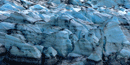Lamplugh Glacier wall of blue ice