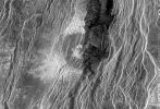 Venus - Fractured Somerville Crater in Beta Regio
