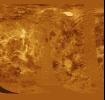 Venus - Simple Cylindrical Map of Surface (Western Half)