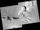 Collapsing Cliff at Telegonus Mensa, Io