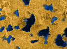 This movie, comprised of several detailed images taken by Cassini's radar instrument, shows bodies of liquid near Titan's north pole. These images show that many of the features commonly associated with lakes on Earth