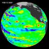 New data of sea-level heights from early February, 2007, by the Jason altimetric satellite show that the tropical Pacific Ocean has transitioned from a warm (El Niño) to a cool (La Niña) condition during the prior two months