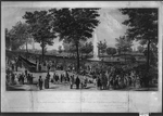 View of the water celebration on Boston Common, October 25th, 1848