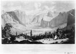 General view of the great Yosemite Valley, Mariposa County, California