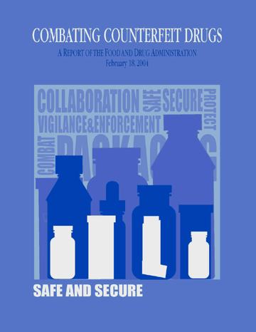 Cover of Combating Counterfeit Drugs report