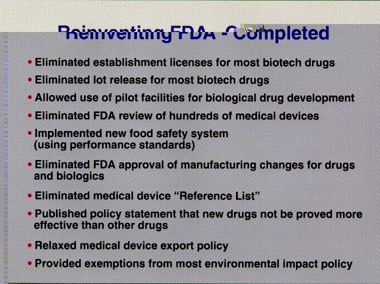 Reinventing FDA-Completed