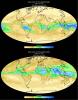 Mean Clear Air Precipitable Water, 500mb to TOA from AIRS data