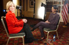 Secretary Rice with Andrea Mitchell of NBC News