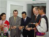 NGO chair Emil Kyuchukov, Counterpart Chief of Party Hugh Orosco and Mission Director Mike Fritz open a new center for people with disabilities in Sofia