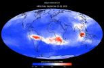 AIRS Mean Carbon Monoxide at 500 Millibar, September 22-29, 2002