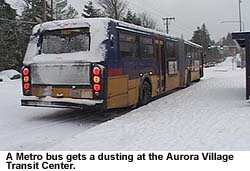 Photo: Metro bus in snow