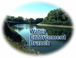 Water Enforcement Branch Name on picture of a river