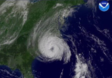 Satellite of Hurricane Ophelia on September 14, 2005. Click here for larger image.