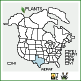 Distribution of Aesculus pavia L. var. flavescens (Sarg.) Correll. . 
