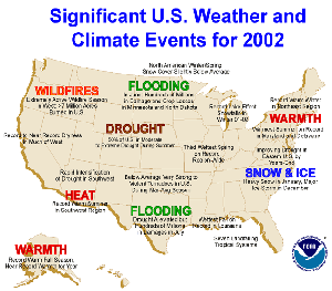 Significant U.S. Weather & Climate Events for 2002
