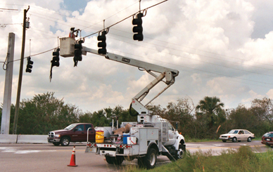 Restoring traffic signal lights is one priority following a hurricane, preventing collisions and freeing law enforcement officers for other important duties.