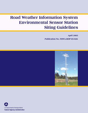 The environmental sensor tower on the cover of the siting guidelines is located on Route 528, the Beeline Expressway, near Cape Canaveral, FL.