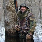 Director Dale Hall in camouflage hunting grear.