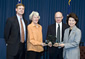 Sec. Chao (right), Sheila Brutsch (second from left), Robert Wood Johnson IV (second from right), and Owen Rankin (left).