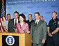 Secretary Chao meets with Minnesota Fraternal Order of Police (F.O.P.) officials in Minneapolis. Pictured are (left to right), Matt Hagen, President of F.O.P. Lake Minnetonka Lodge #6; Chuck Schauss, F.O.P. National Trustee; Secretary Chao; Rob Mountain, Member of Federal Officers Coalition Lodge #4; Gary Cayo, Minnesota F.O.P. State President; John Easton, Member of Federal Officers Coalition Lodge #4; and Bruce Anderson, Minnesota F.O.P. State Secretary/Treasurer. 