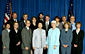 Secretary Chao (front row, center) and Assistant Secretary of Labor for EBSA Ann L. Combs (front row, third from right) meet with the 2004 ERISA Advisory Council in Washington.